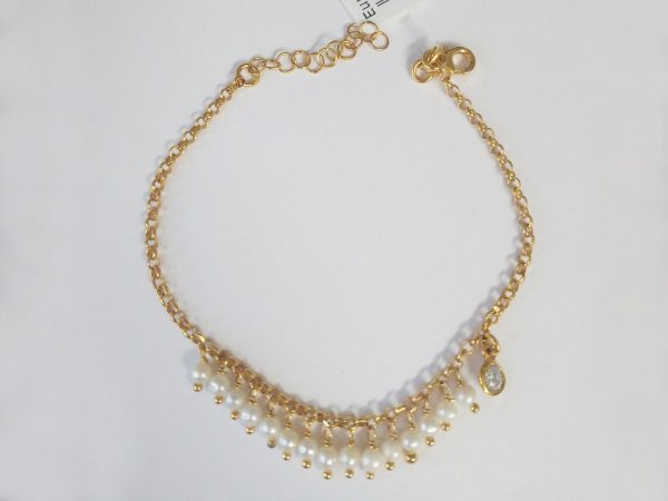 Bracciale in argento 925 con perline di acqua dolce