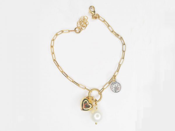 Bracciale in argento 925 con perlina in acqua dolce