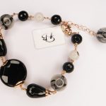 Bracciale argento rosé con quarzi