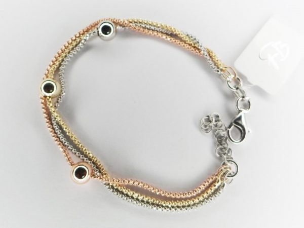 Bracciale in argento 925 - Tricolor