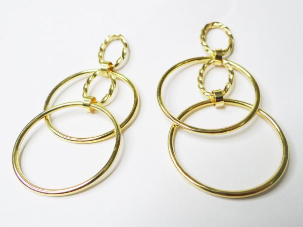 Orecchini in argento dorato